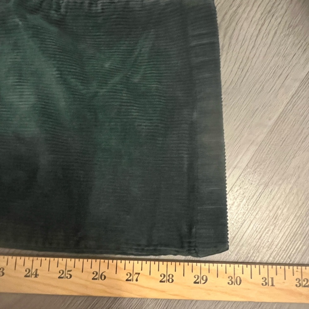 Faherty Teal Green Corduroy Wide-Leg Pants - Picture 5 of 8